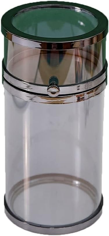 Make up Organizer Makeup Pinsel Glas Aufbewahrungseimer mit Deckel Makeup Tube Augenbraue Bleistift Lidschatten Tragbare Einfache Desktoptisch Lagerung Kosmetikorganiser/Kosmetikbox ( Color : Schwarz