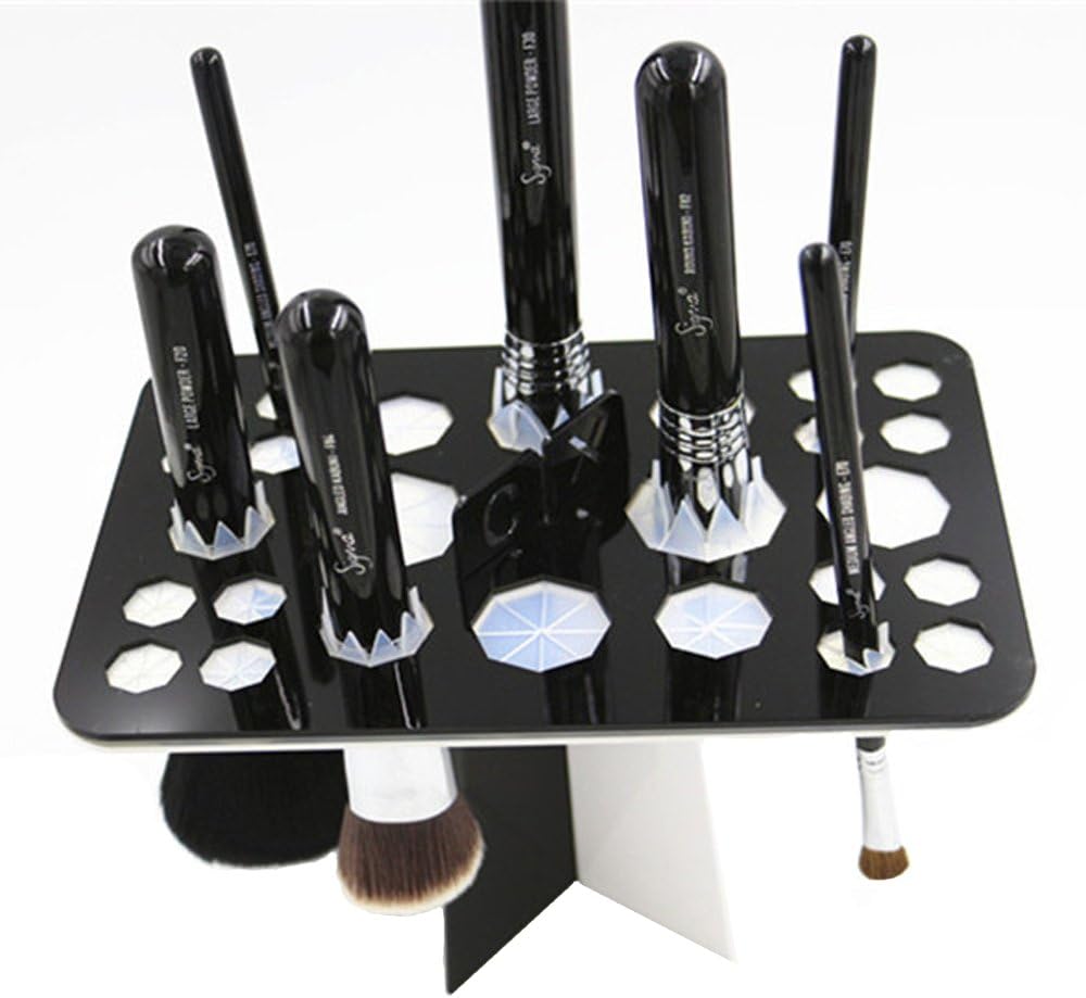 WasonD 26 Octagon Acryl Make-up Pinselhalter Zum Trocknen aufhängen Kosmetik Pinsel Aufbewahrung