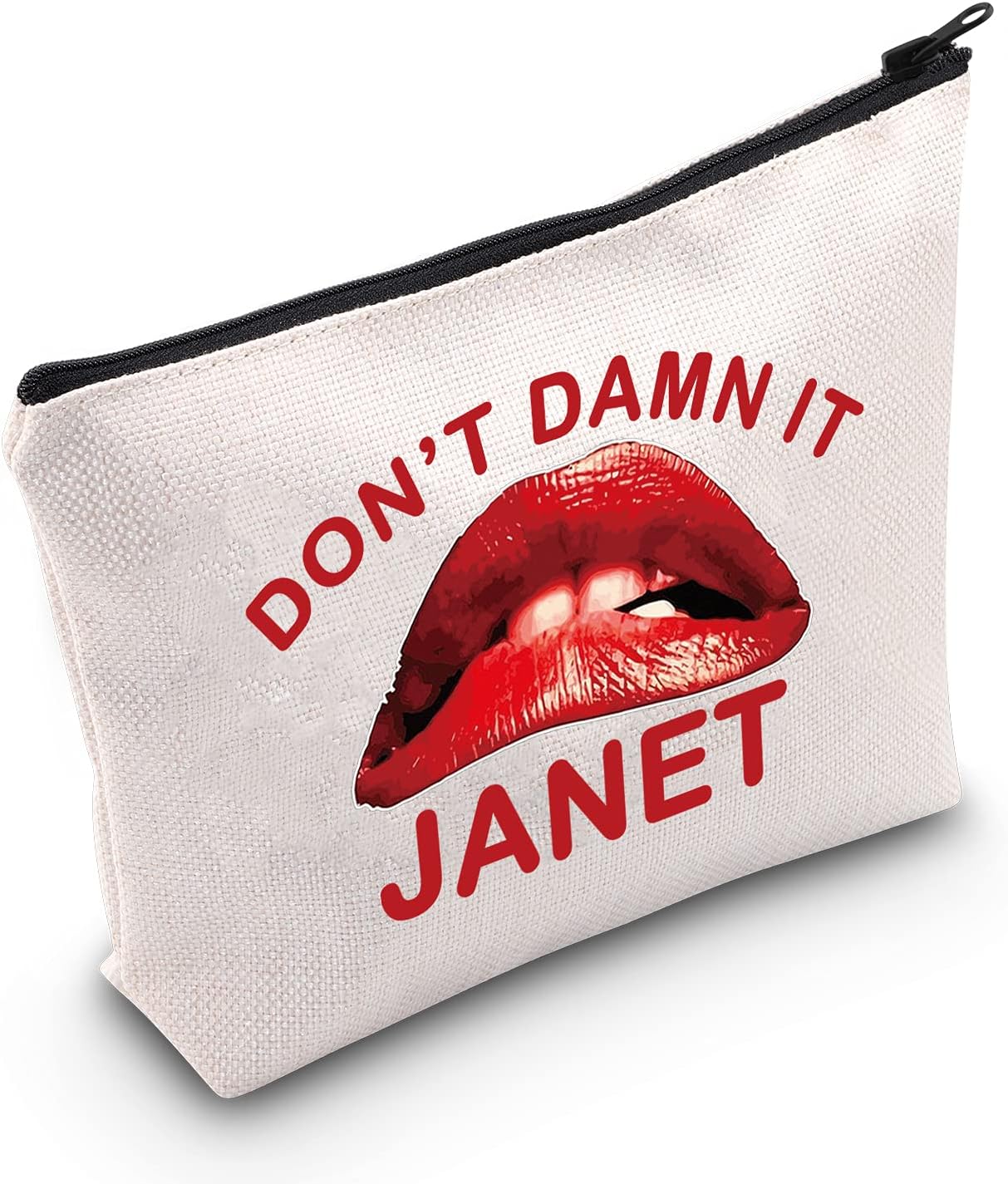 LEVLO Lustige Rocky Kosmetiktasche, Make-up-Tasche, Rocky Fans, Geschenk, Damn It Janet Rocky Make-up-Tasche, Reißverschluss, Rocky Merchandise, Damn It Janet