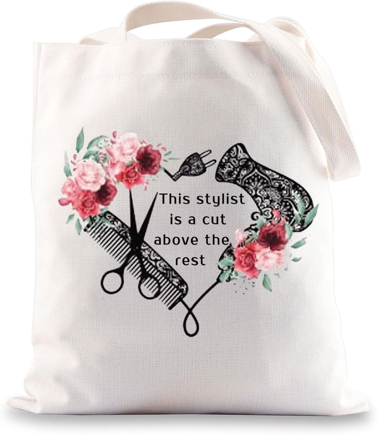 G2TUP Friseur-Kosmetiktasche, Geschenk für Friseur, Kosmetiktasche, Friseur, Blumentasche. Dieser Stylist ist ein Schnitt über dem Rest, Tragetasche für Haarstylisten