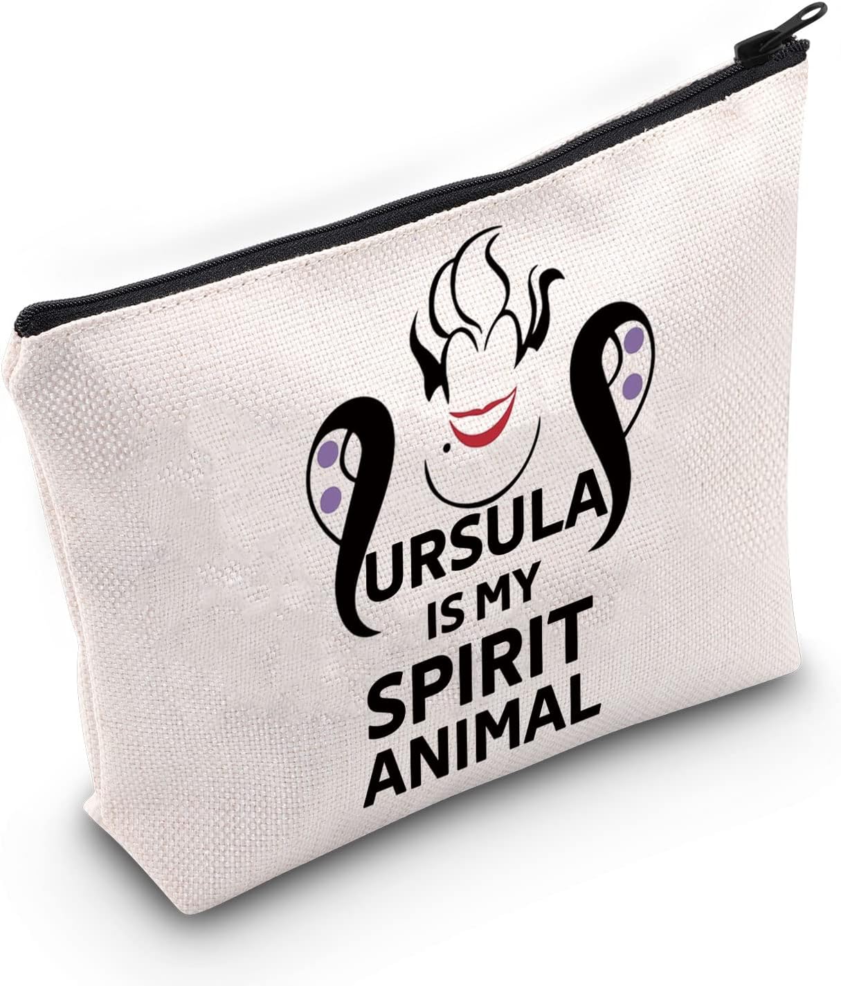 LEVLO Ursula Kosmetiktasche für Damen, Motiv: Ursula Is My Spirit, Motiv: Ursula Is My Spirit, mit Reißverschluss, Ursula Spirit Animal, Kosmetiktasche